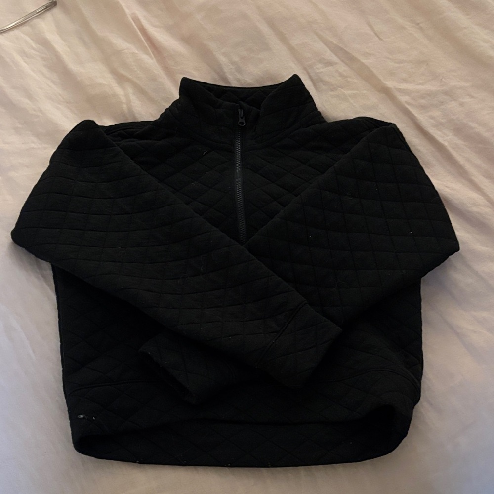 Black Half-Zip Pullover